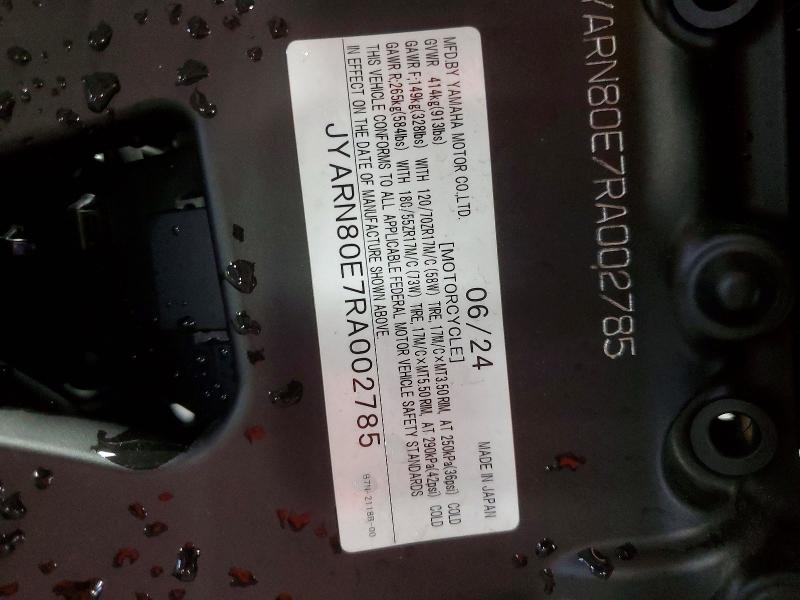 Aukcja sprzedaży 2024 Yamaha Mtm890, vin: JYARN80E7RA002785, numer aukcji: 55870786
