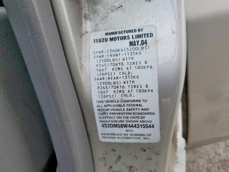 Продажа на аукционе авто 2004 Isuzu Rodeo, vin: 4S2DM58W444315544, номер лота: 57675096