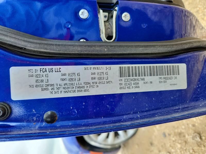 Продаж на аукціоні авто 2019 Chrysler 300, vin: 2C3CCAAG8KH617008, номер лоту: 55927126