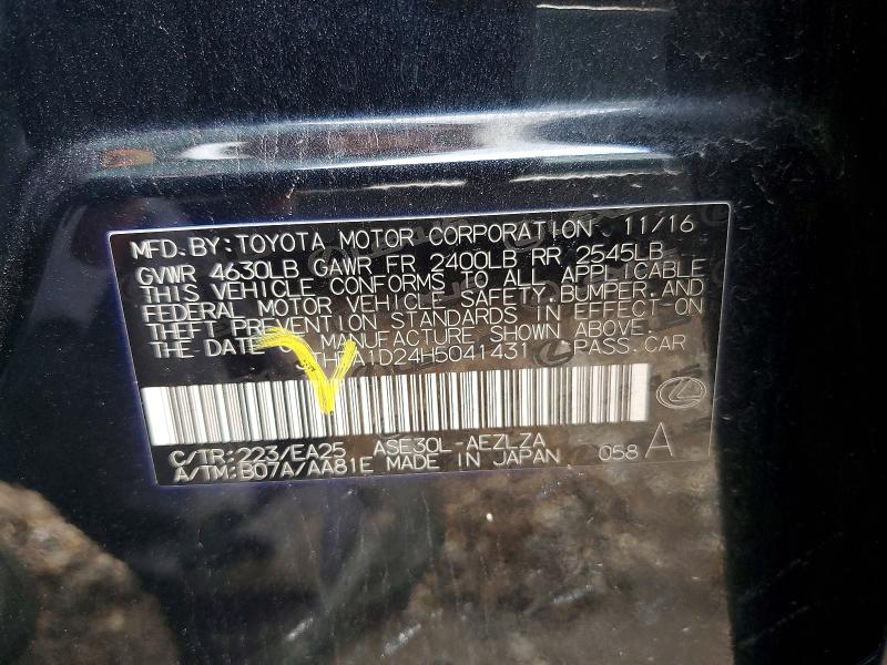 Aukcja sprzedaży 2017 Lexus Is, vin: JTHBA1D24H5041431, numer aukcji: 56154366