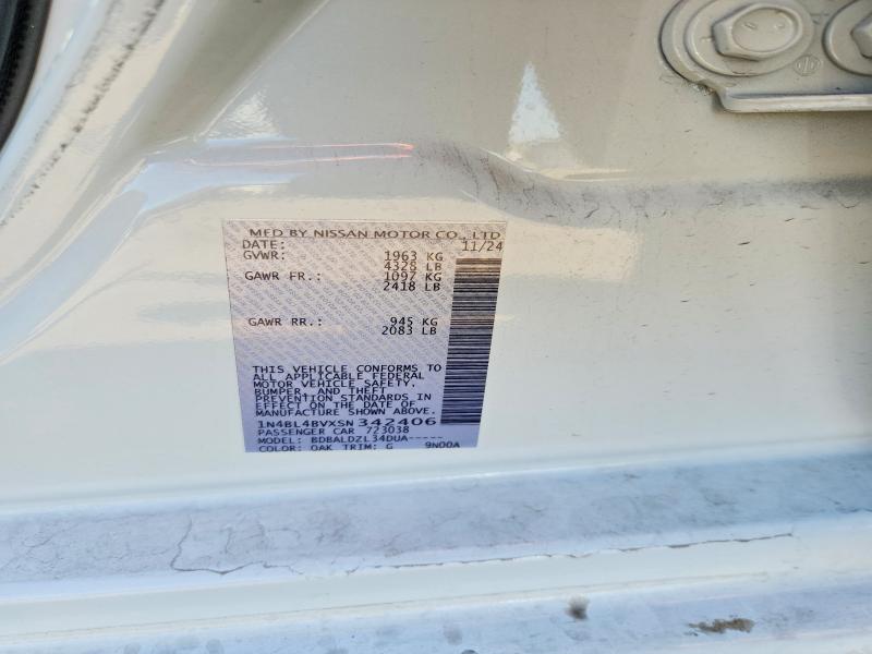Продажа на аукционе авто 2025 Nissan Altima, vin: 1N4BL4BVXSN342406, номер лота: 59354416