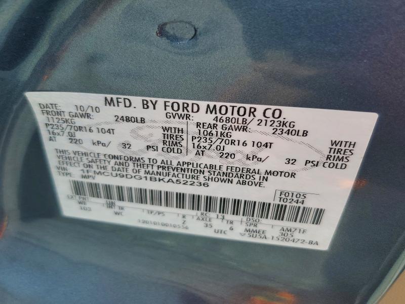 Продаж на аукціоні авто 2011 Ford Escape, vin: 1FMCU9DG1BKA52236, номер лоту: 56307536