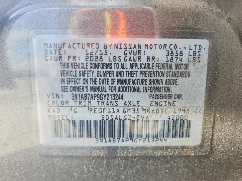 Aukcja sprzedaży 2016 Nissan Sentra, vin: 3N1AB7AP9GY213244, numer aukcji: 56839616