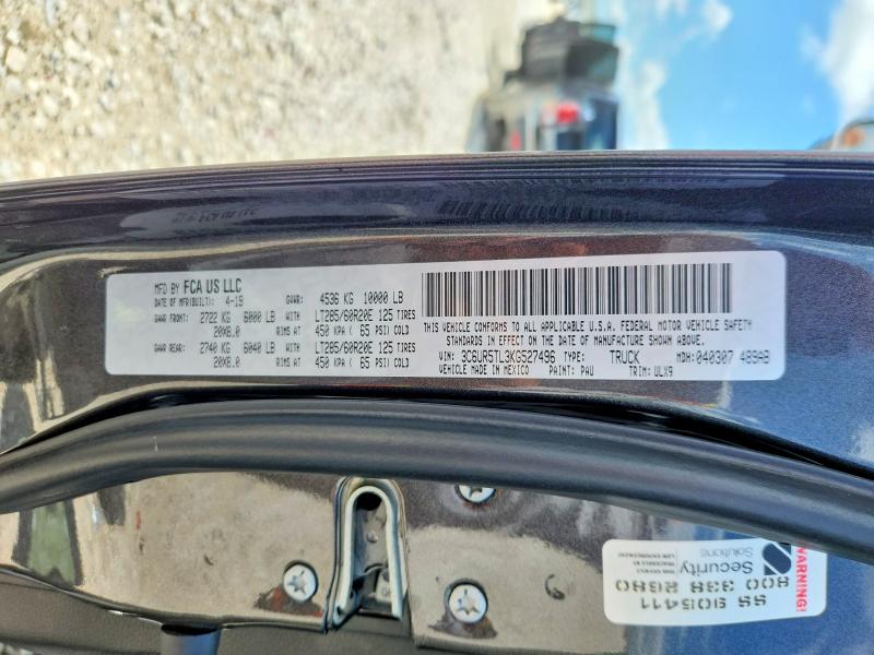 57717866 :رقم المزاد ، 3C6UR5TL3KG527496 vin ، 2019 Ram 2500 مزاد بيع