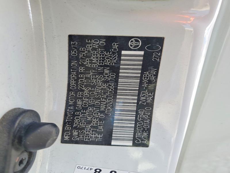 58626356 :رقم المزاد ، JTDKN3DU7D5641700 vin ، 2013 Toyota Prius مزاد بيع