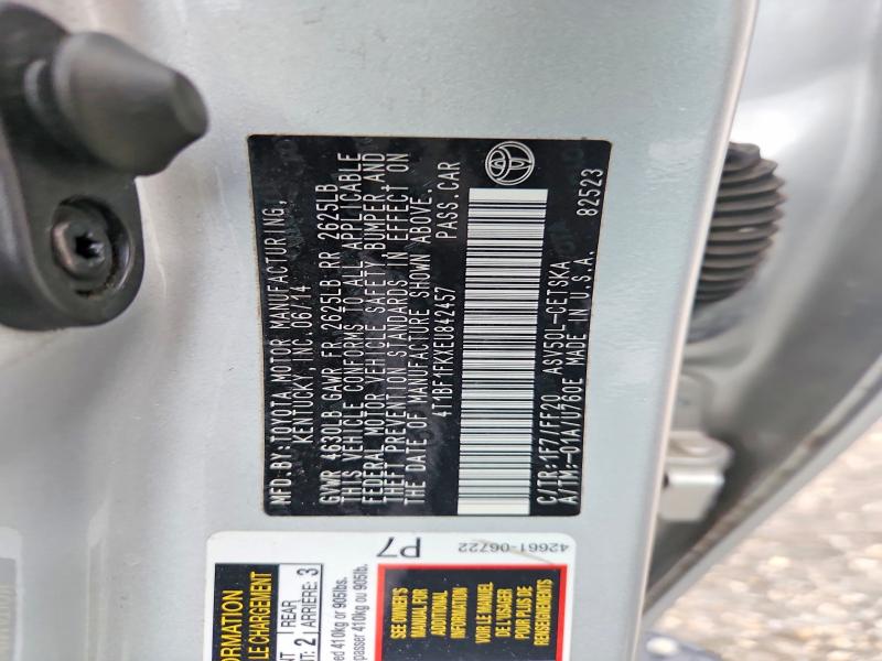 Продажа на аукционе авто 2014 Toyota Camry, vin: 4T1BF1FKXEU842457, номер лота: 58599556
