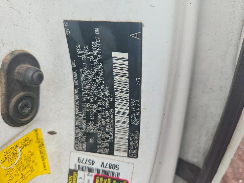 Продажа на аукционе авто 2013 Toyota Sienna, vin: 5TDJK3DC1DS056729, номер лота: 58474876
