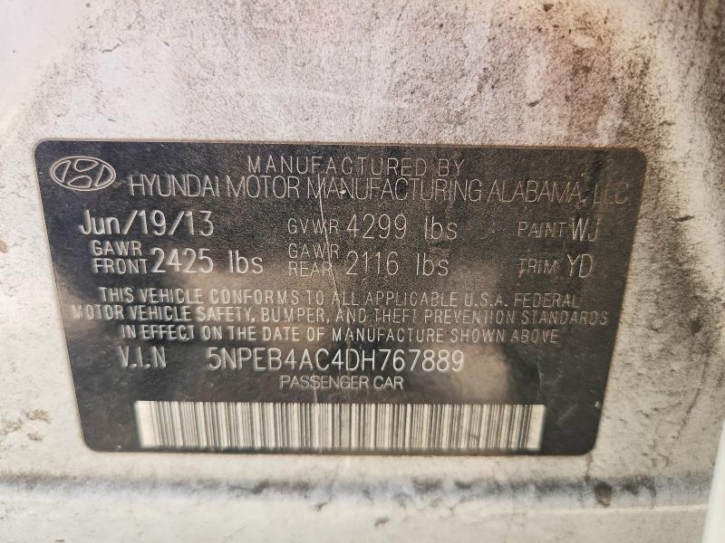 Aukcja sprzedaży 2013 Hyundai Sonata, vin: 5NPEB4AC4DH767889, numer aukcji: 56090426