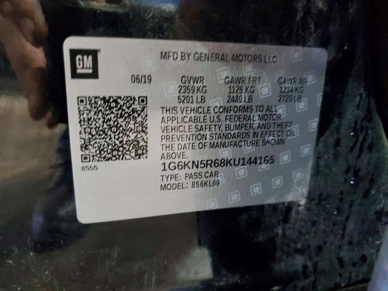 2019 Cadillac Ct6 მანქანა იყიდება აუქციონზე, vin: 1G6KN5R68KU144165, აუქციონის ნომერი: 56572776