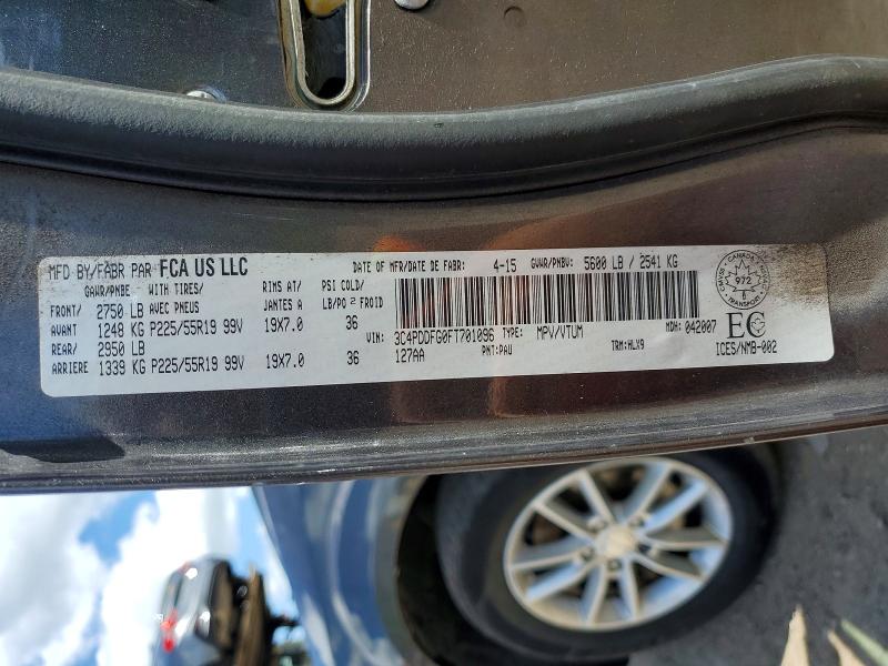 Продаж на аукціоні авто 2015 Dodge Journey, vin: 3C4PDDFG0FT701096, номер лоту: 58079006