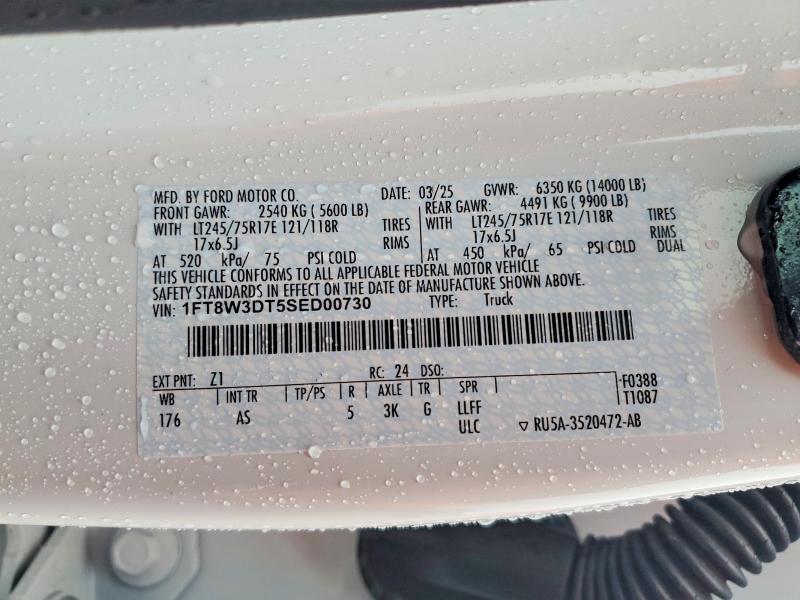 57874456 :رقم المزاد ، 1FT8W3DT5SED00730 vin ، 2025 Ford F350 مزاد بيع