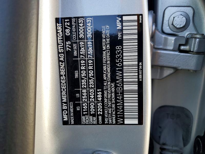 Продаж на аукціоні авто 2021 Mercedes-benz Glb, vin: W1N4M4HB6MW165338, номер лоту: 55656106