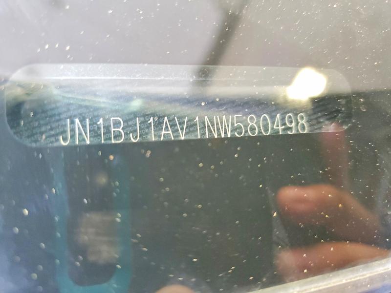 2022 Nissan Rogue Sport მანქანა იყიდება აუქციონზე, vin: JN1BJ1AV1NW580498, აუქციონის ნომერი: 57455446
