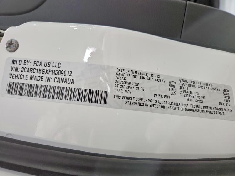 Продажа на аукционе авто 2023 Chrysler Pacifica, vin: 2C4RC1BGXPR509012, номер лота: 56279386
