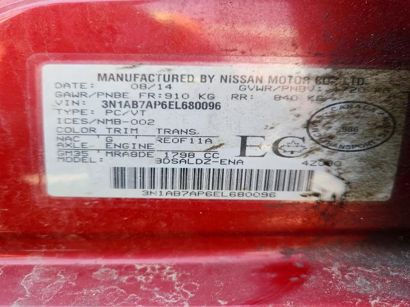 Продаж на аукціоні авто 2014 Nissan Sentra, vin: 3N1AB7AP6EL680096, номер лоту: 55685016