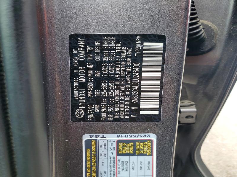Продаж на аукціоні авто 2020 Hyundai Tucson, vin: KM8J3CAL6LU248400, номер лоту: 56606236