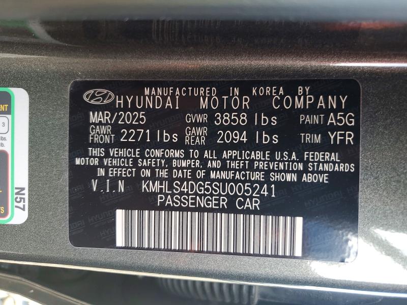 Aukcja sprzedaży 2025 Hyundai Elantra, vin: KMHLS4DG5SU005241, numer aukcji: 51966516