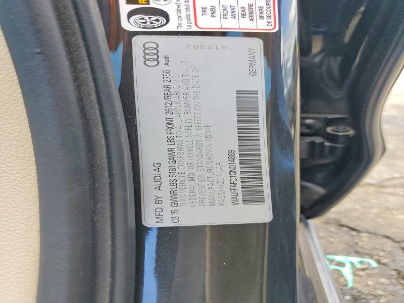 56975686 :رقم المزاد ، WAUFFAFC1GN014869 vin ، 2016 Audi A6 مزاد بيع