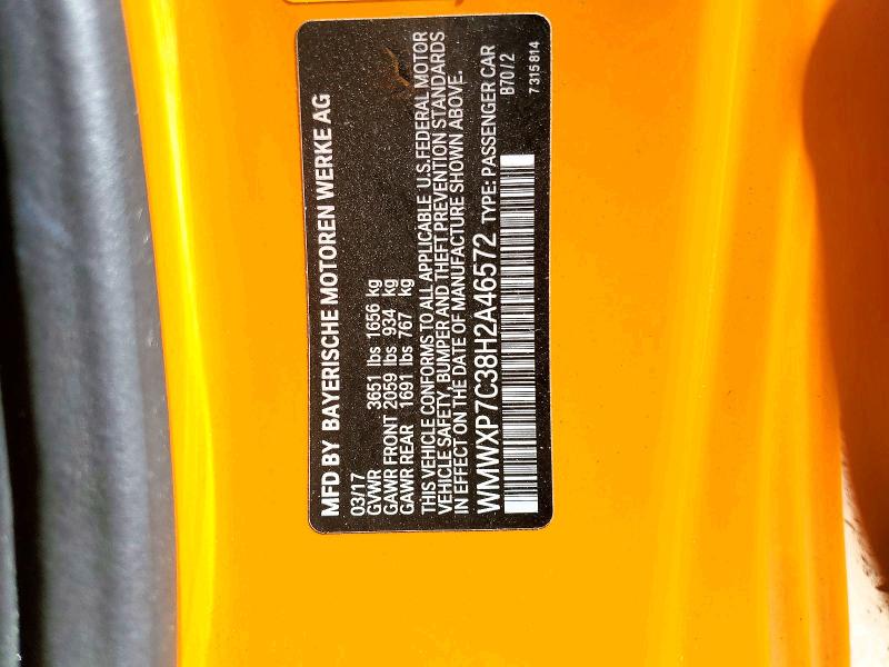 Aukcja sprzedaży 2017 Mini Cooper, vin: WMWXP7C38H2A46572, numer aukcji: 58135486