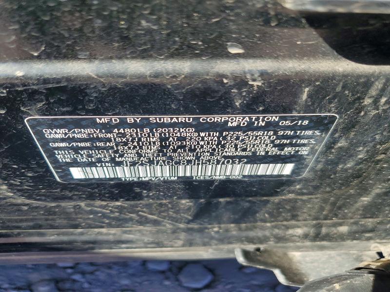 Aukcja sprzedaży 2018 Subaru Forester, vin: JF2SJAGC8JH587032, numer aukcji: 58210366