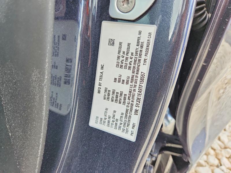 Aukcja sprzedaży 2026 Tesla Model 3, vin: 5YJ3E1EA9TF158557, numer aukcji: 56722766