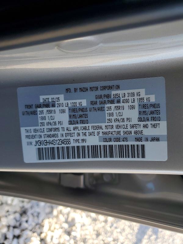 Aukcja sprzedaży 2025 Mazda Cx-90, vin: JM3KKBHA4S1234688, numer aukcji: 56183906