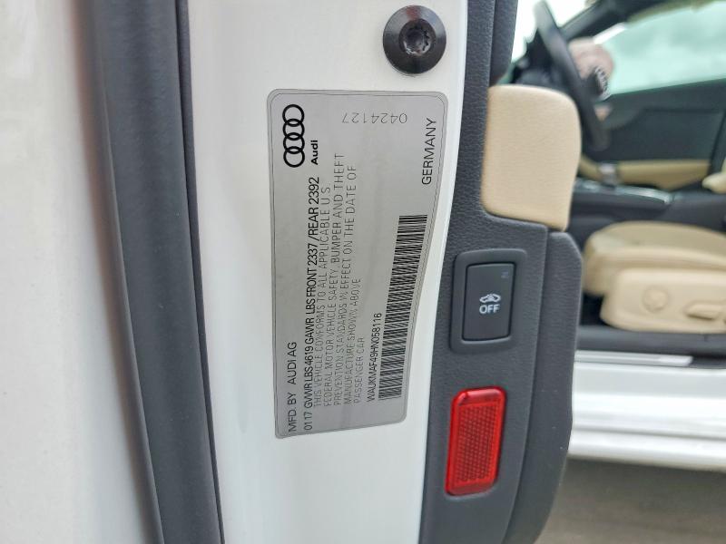 Aukcja sprzedaży 2017 Audi A4, vin: WAUKMAF49HN058116, numer aukcji: 56981056