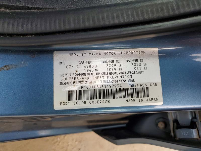55712416 :رقم المزاد ، JM1GJ1U51F1197934 vin ، 2015 Mazda 6 مزاد بيع