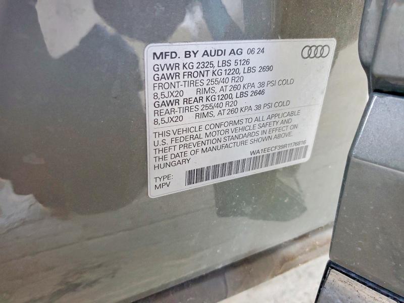 Продажа на аукционе авто 2024 Audi Q3, vin: WA1EECF39R1176816, номер лота: 58543996