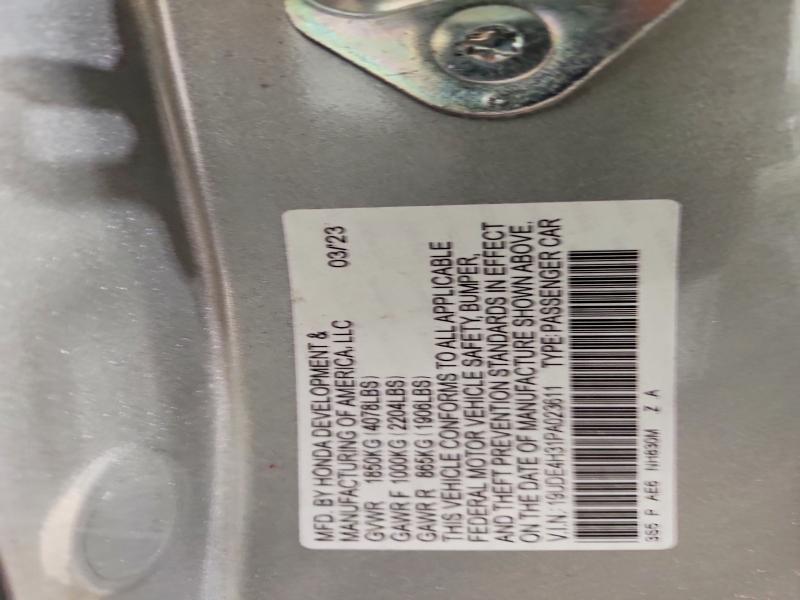 58075656 :رقم المزاد ، 19UDE4H31PA023611 vin ، 2023 Acura Integra مزاد بيع