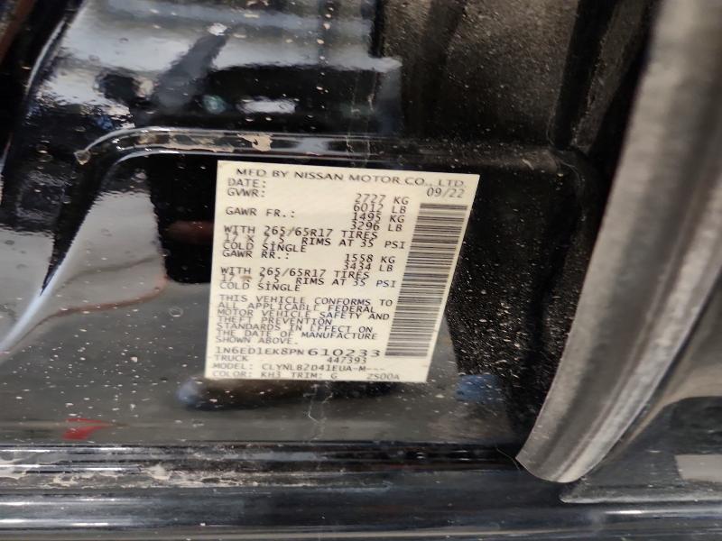 Продажа на аукционе авто 2023 Nissan Frontier, vin: 1N6ED1EK8PN610233, номер лота: 57188866