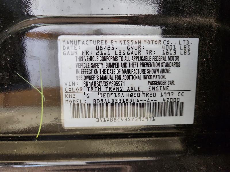 55976496 :رقم المزاد ، 3N1AB8CV3SY395971 vin ، 2025 Nissan Sentra مزاد بيع