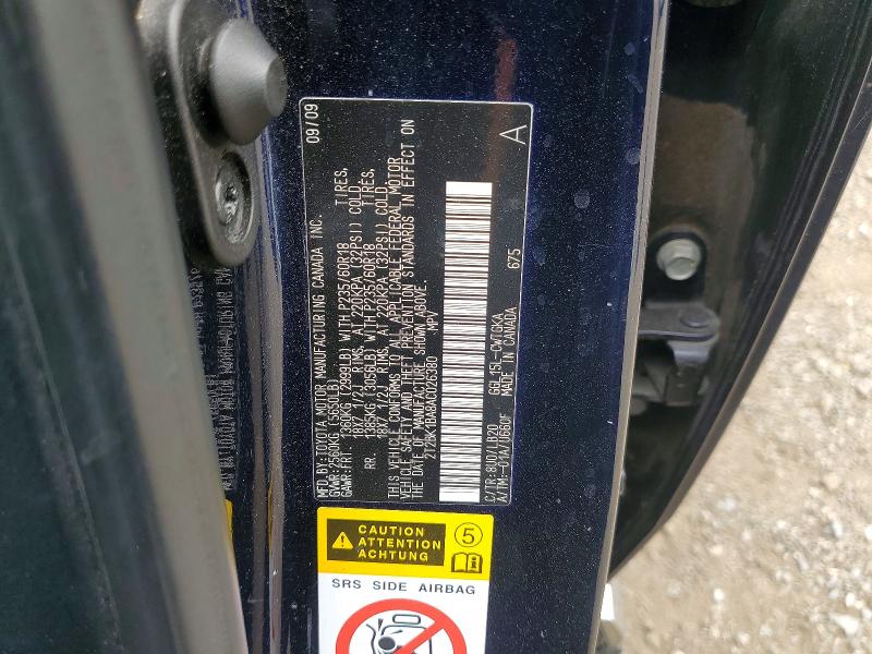 57950226 :رقم المزاد ، 2T2BK1BA8AC026380 vin ، 2010 Lexus Rx مزاد بيع