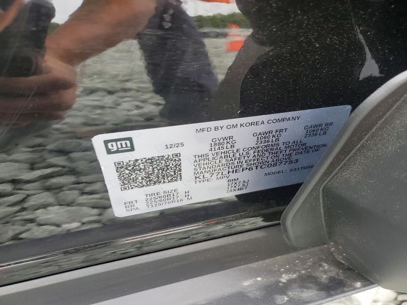 Aukcja sprzedaży 2026 Chevrolet Trax, vin: KL77LHEP6TC087753, numer aukcji: 57717646
