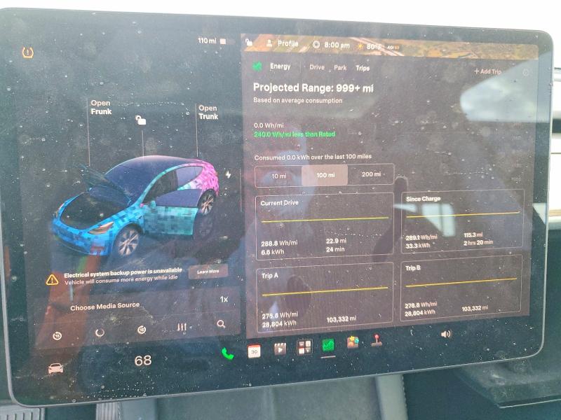 85457635 :رقم المزاد ، 7SAYGAEE8NF383562 vin ، 2022 Tesla Model Y مزاد بيع