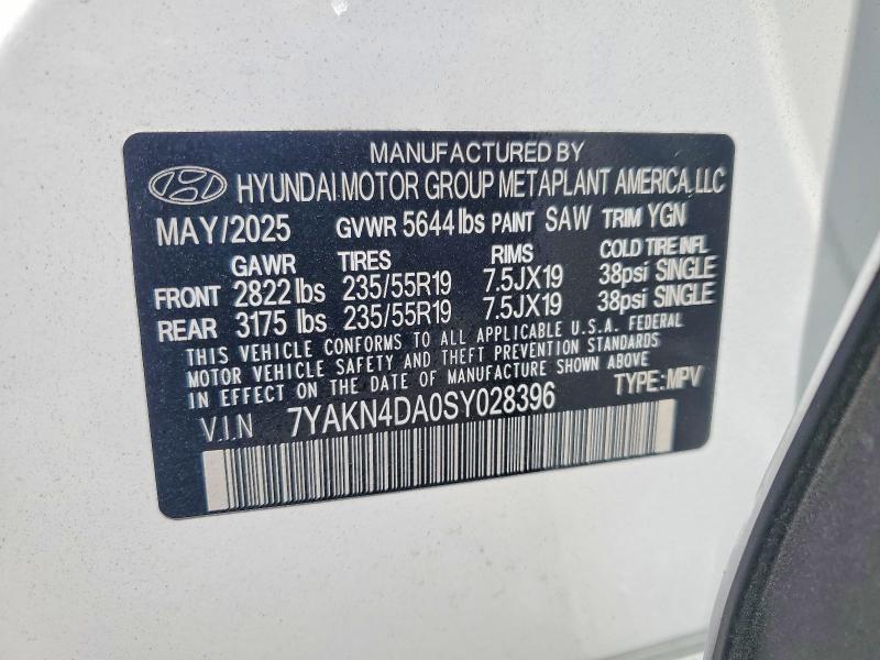Aukcja sprzedaży 2025 Hyundai Ioniq 5, vin: 7YAKN4DA0SY028396, numer aukcji: 56356466