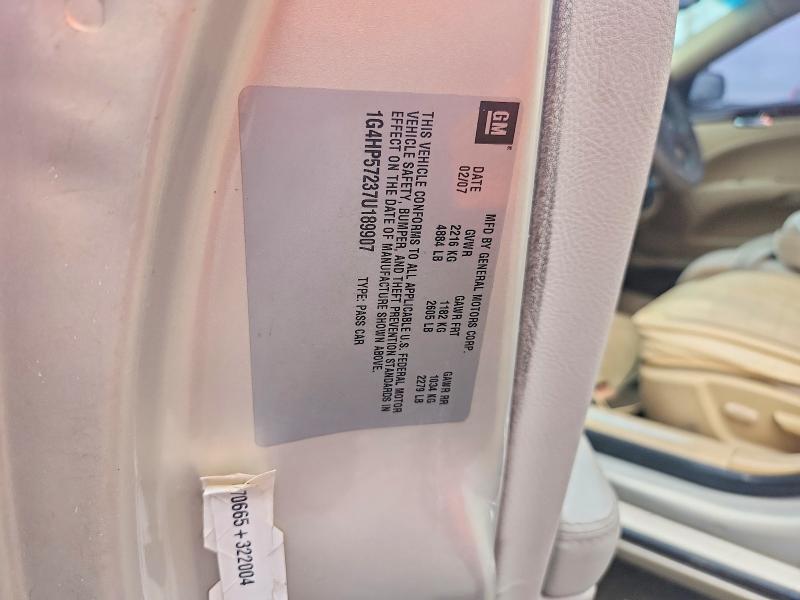 2007 Buick Lucerne მანქანა იყიდება აუქციონზე, vin: 1G4HP57237U189907, აუქციონის ნომერი: 58379236