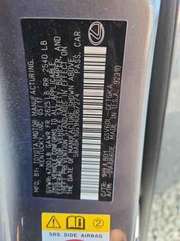 Aukcja sprzedaży 2017 Lexus Es, vin: 58ABK1GG1HU067274, numer aukcji: 55306766