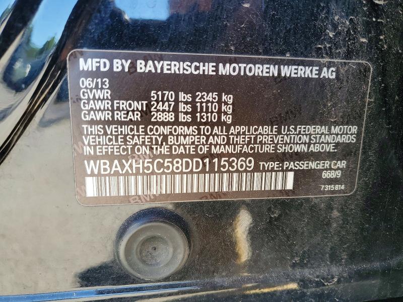 Продажа на аукционе авто 2013 Bmw 528, vin: WBAXH5C58DD115369, номер лота: 57065796