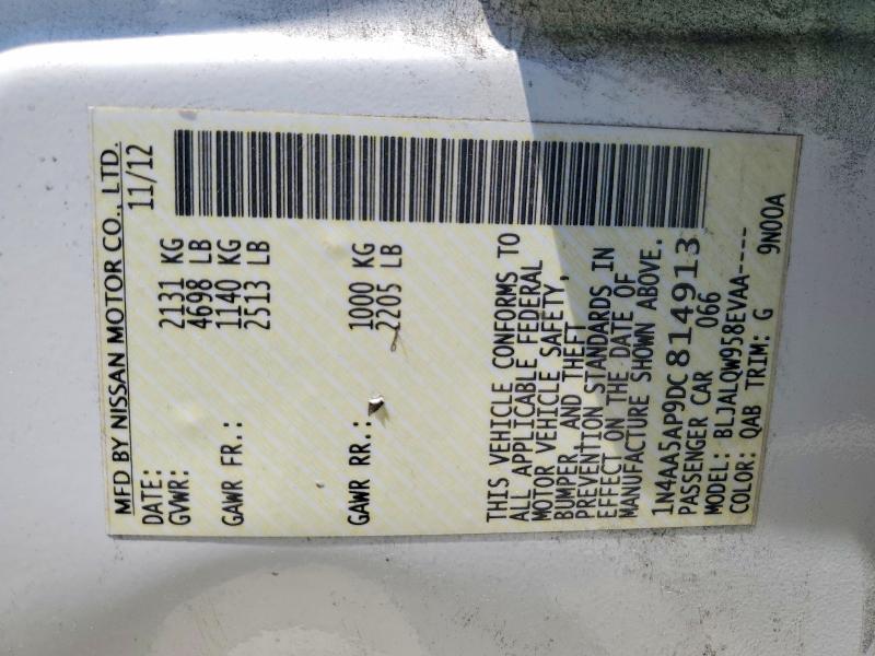 57996806 :رقم المزاد ، 1N4AA5AP9DC814913 vin ، 2013 Nissan Maxima مزاد بيع