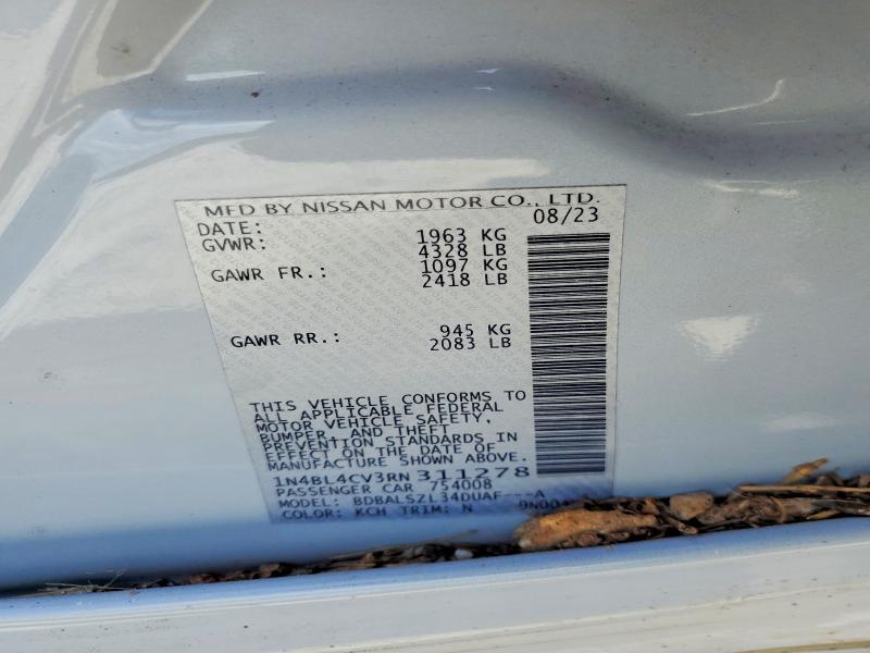 Продажа на аукционе авто 2024 Nissan Altima, vin: 1N4BL4CV3RN311278, номер лота: 58231326