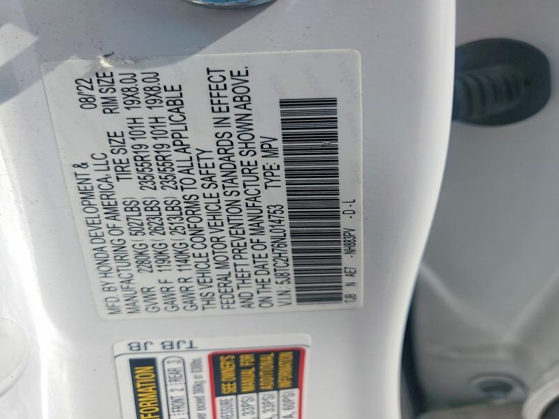 Продажа на аукционе авто 2022 Acura Rdx, vin: 5J8TC2H76NL014753, номер лота: 56147406