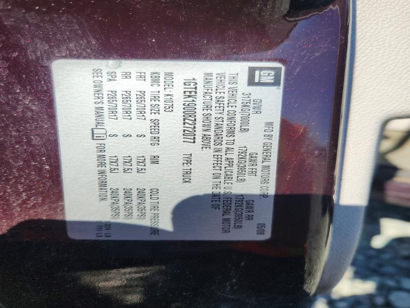 Продаж на аукціоні авто 2008 Gmc Sierra, vin: 1GTEK19008Z272077, номер лоту: 57040436