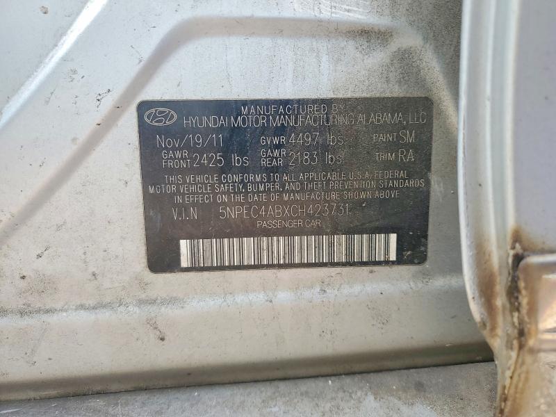 Продажа на аукционе авто 2012 Hyundai Sonata, vin: 5NPEC4ABXCH423731, номер лота: 58269816