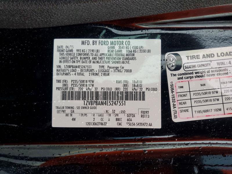 Продажа на аукционе авто 2014 Ford Mustang, vin: 1ZVBP8AM4E5247551, номер лота: 57018406
