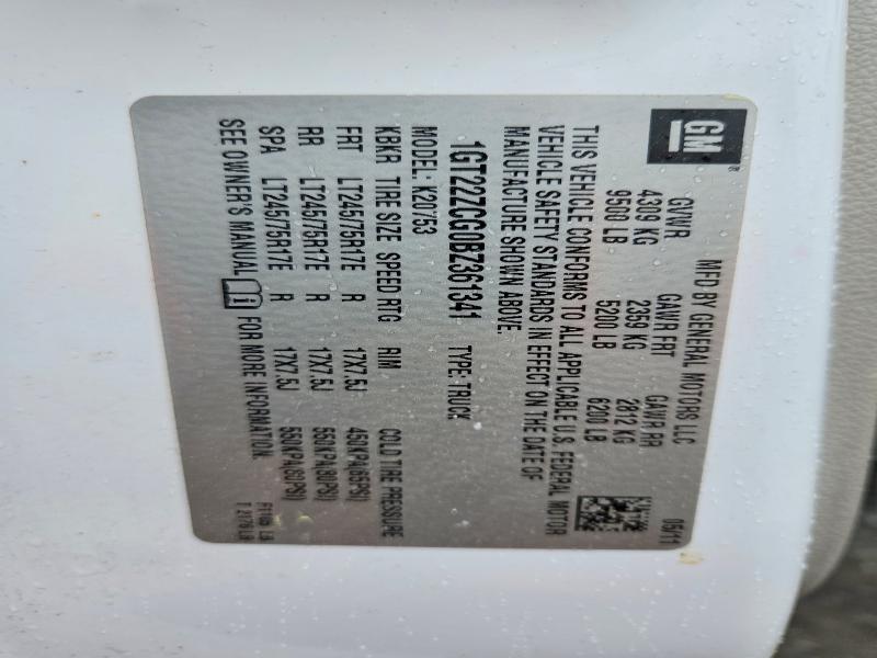 Aukcja sprzedaży 2011 Gmc Sierra, vin: 1GT22ZCG0BZ361341, numer aukcji: 57240126