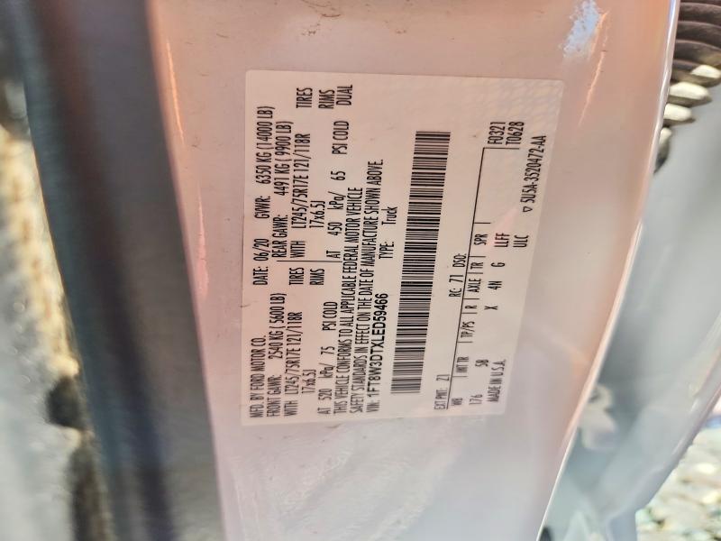 57209946 :رقم المزاد ، 1FT8W3DTXLED59466 vin ، 2020 Ford F350 مزاد بيع