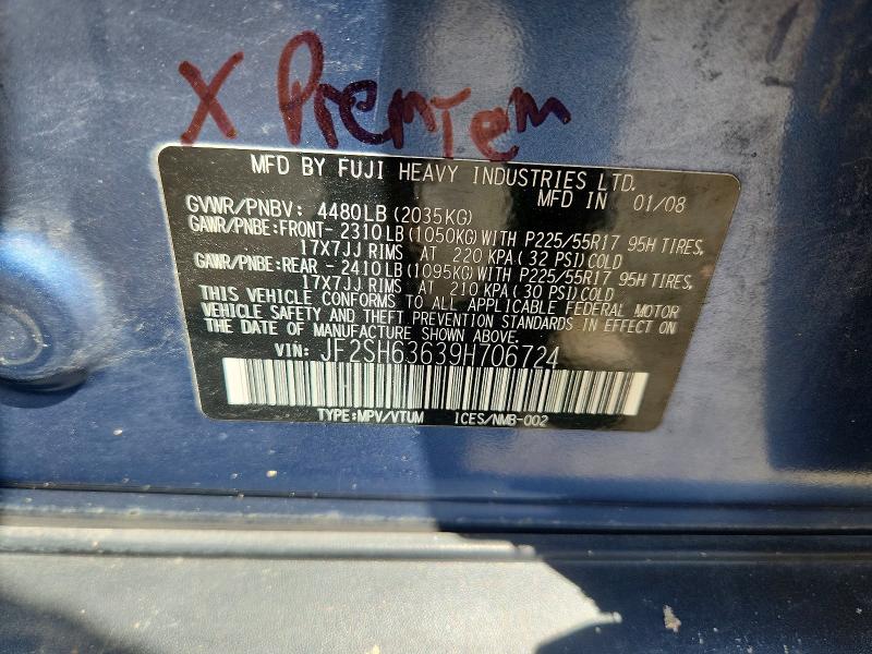 Продажа на аукционе авто 2009 Subaru Forester, vin: JF2SH63639H706724, номер лота: 56060276
