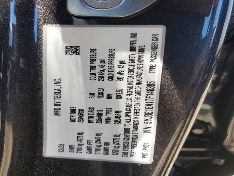 Продажа на аукционе авто 2026 Tesla Model 3, vin: 5YJ3E1EA1TF146385, номер лота: 56339946