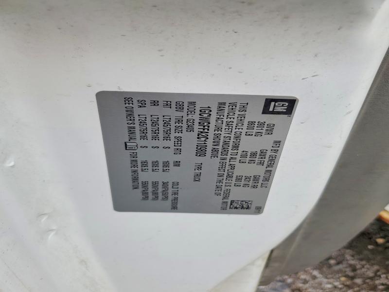 2012 Chevrolet Express 2500 მანქანა იყიდება აუქციონზე, vin: 1GCWGFFA2C1109809, აუქციონის ნომერი: 57202846